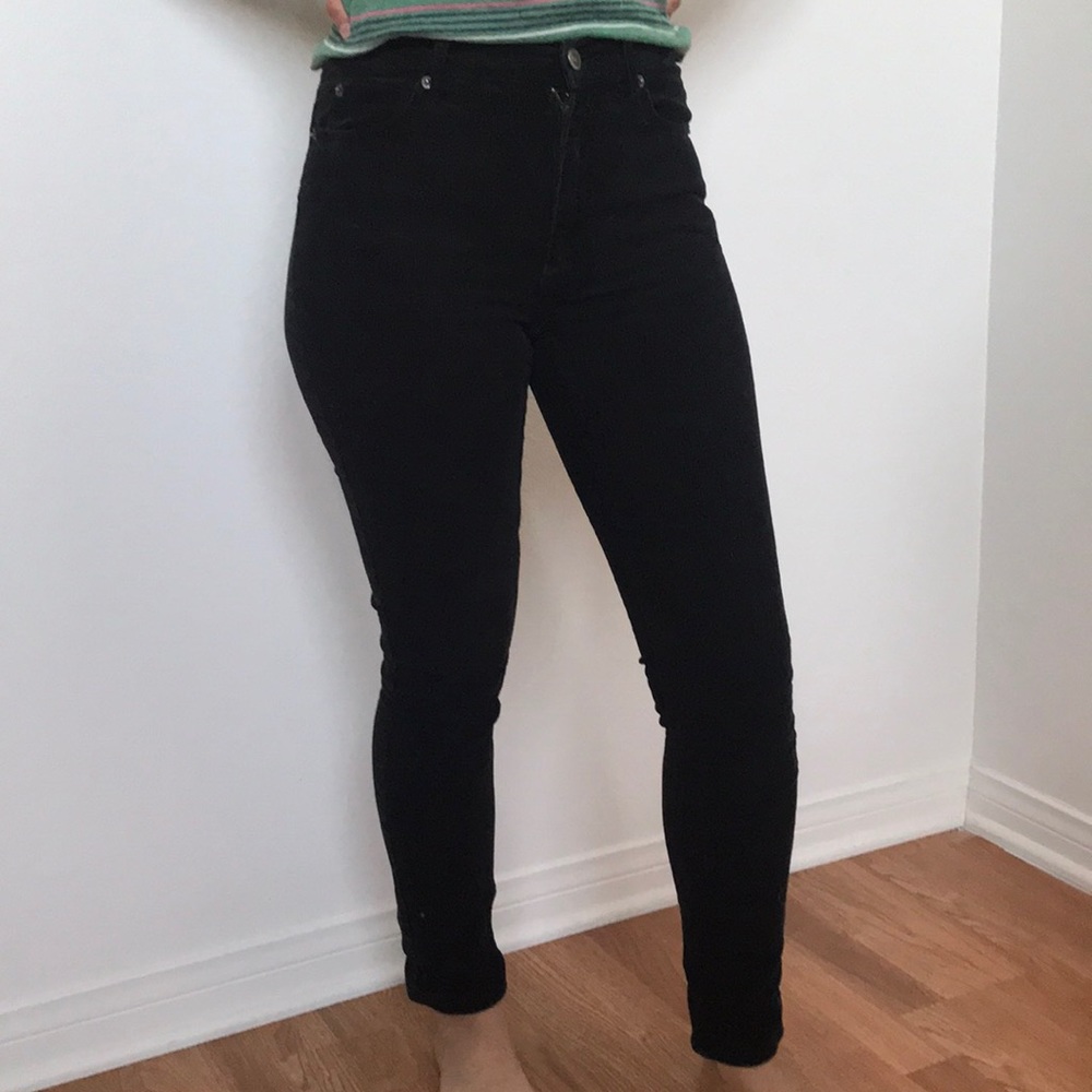 Black corduroy pants